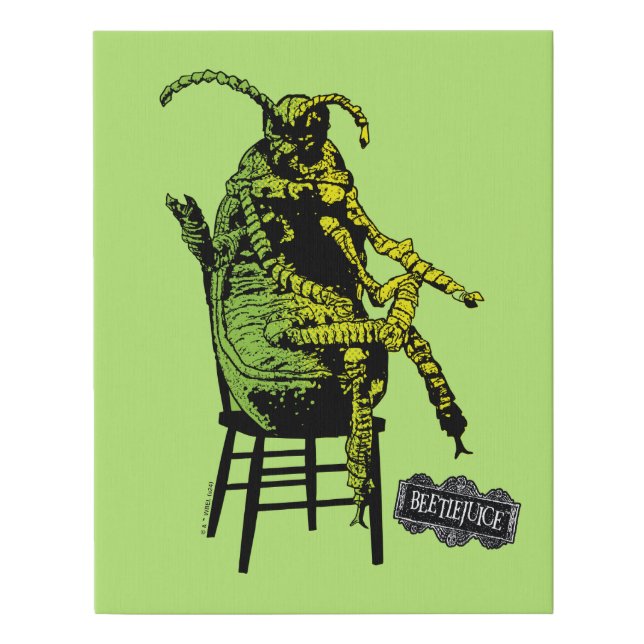 Beetlejuice | Beetle in Chair Faux Canvas Print (Front)