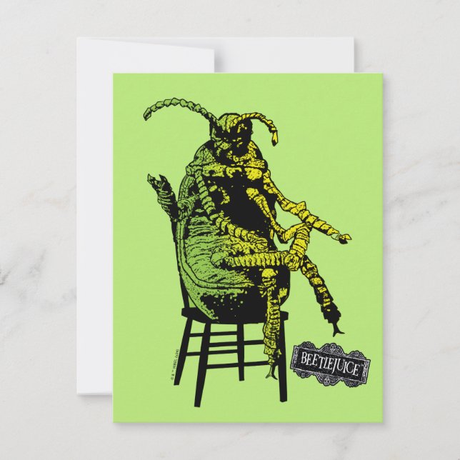 Beetlejuice | Beetle in Chair Note Card (Front)