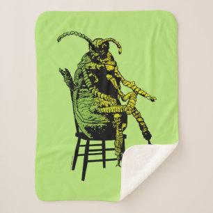 Beetlejuice   Beetle in Chair Sherpa Blanket