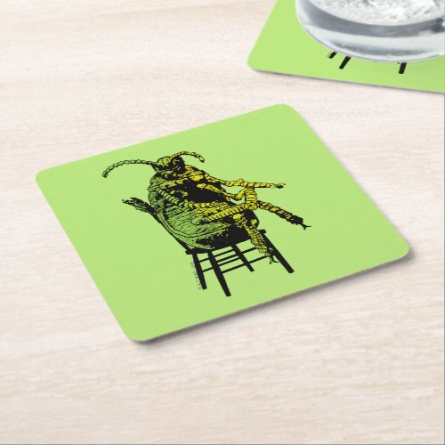 Beetlejuice  Beetle in Chair Square Paper Coaster