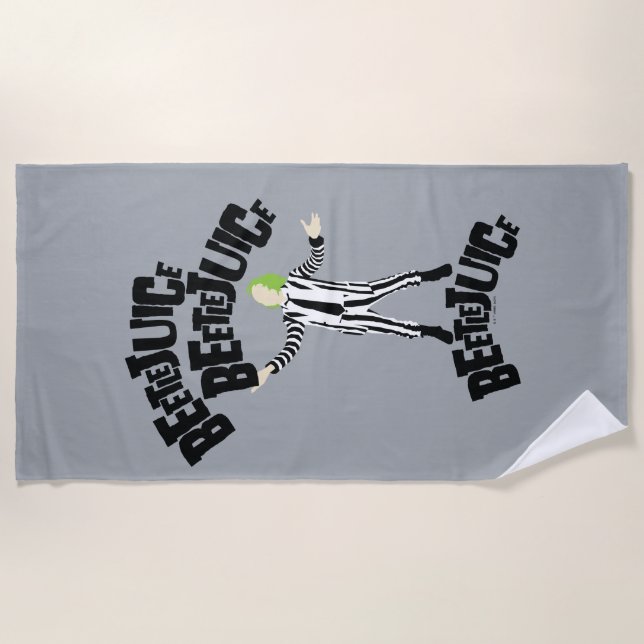 Beetlejuice Beetlejuice Beetlejuice Beach Towel (Front)