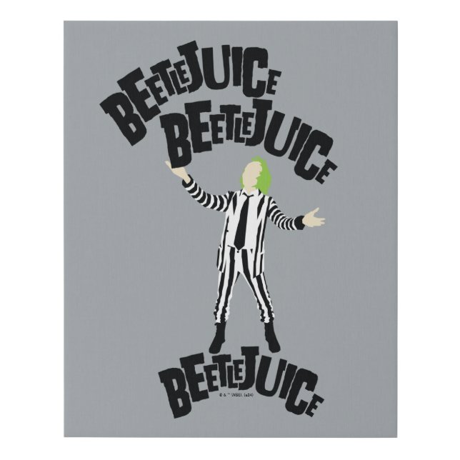 Beetlejuice Beetlejuice Beetlejuice Faux Canvas Print (Front)