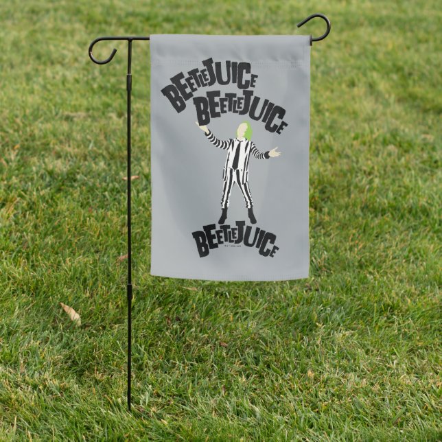Beetlejuice Beetlejuice Beetlejuice Garden Flag (In SItu)