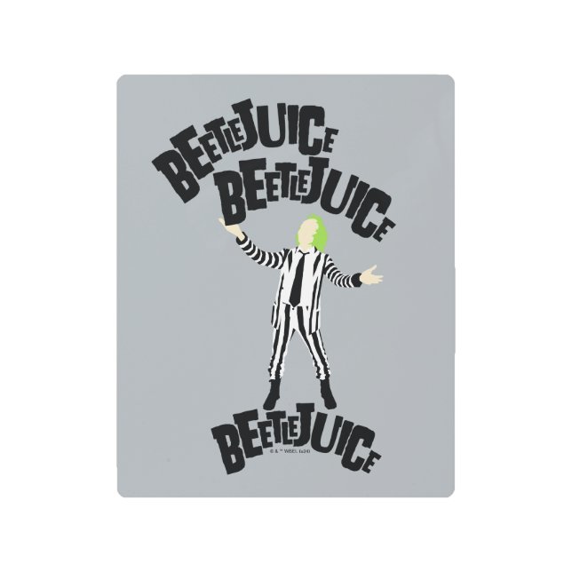Beetlejuice Beetlejuice Beetlejuice Metal Print (Front)