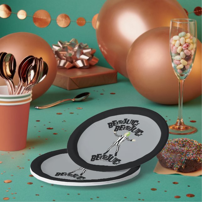 Beetlejuice Beetlejuice Beetlejuice Paper Plates (Multi)
