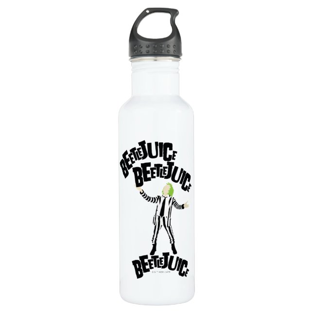 Beetlejuice Beetlejuice Beetlejuice Stainless Steel Water Bottle (Front)