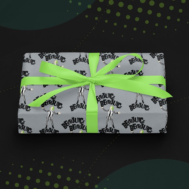 Beetlejuice Beetlejuice Beetlejuice Wrapping Paper (Wrapped gift)