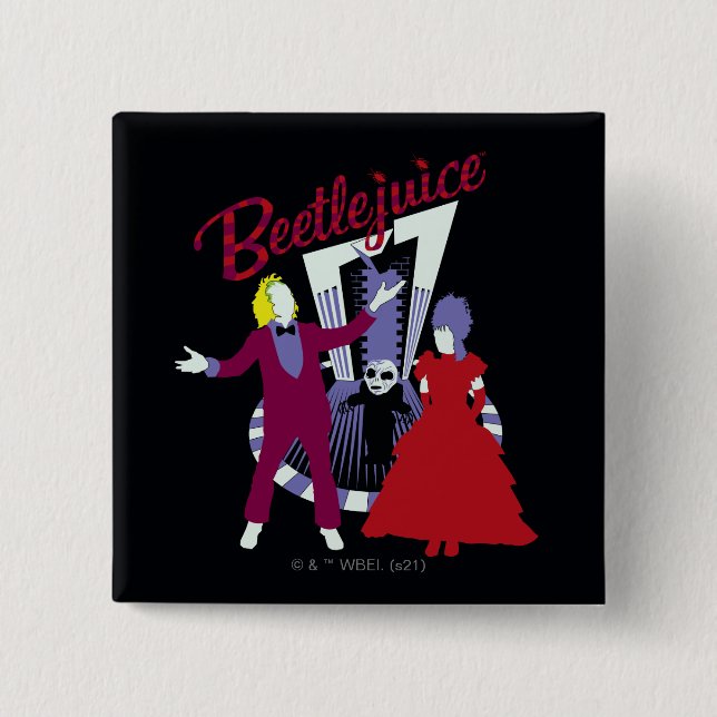 Beetlejuice | Beetlejuice & Lydia Wedding Button (Front)