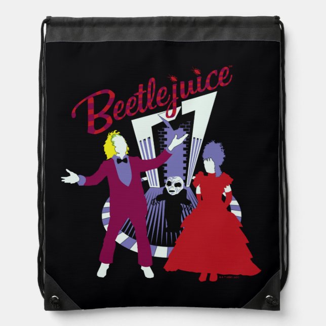 Beetlejuice | Beetlejuice & Lydia Wedding Drawstring Bag (Front)