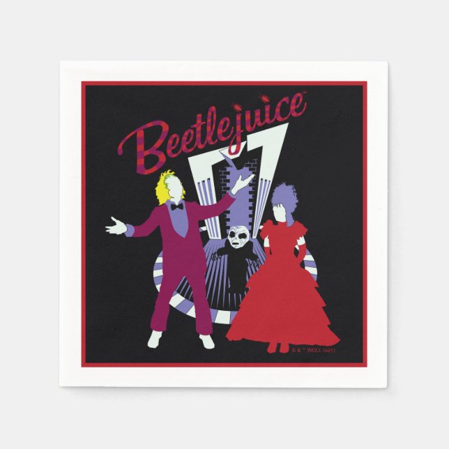 Beetlejuice | Beetlejuice & Lydia Wedding Napkins (Front)
