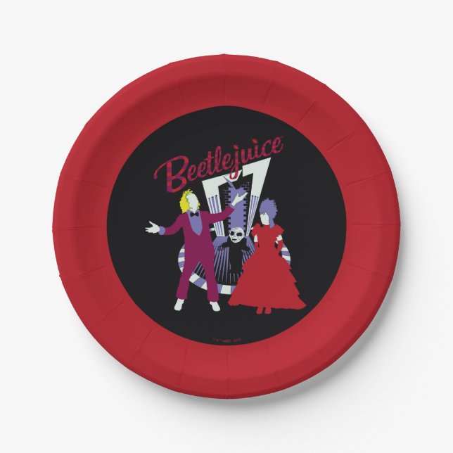 Beetlejuice | Beetlejuice & Lydia Wedding Paper Plates (Front)