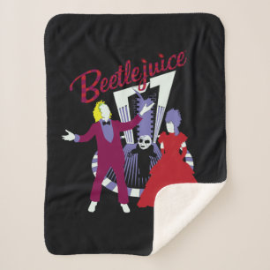 Beetlejuice   Beetlejuice & Lydia Wedding Sherpa Blanket