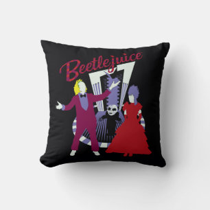 Beetlejuice   Beetlejuice & Lydia Wedding Throw Pillow