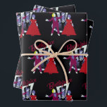 Beetlejuice | Beetlejuice & Lydia Wedding Wrapping Paper Sheets<br><div class="desc">Illustration of Beetlejuice and Lydia Deetz's wedding ceremony.</div>