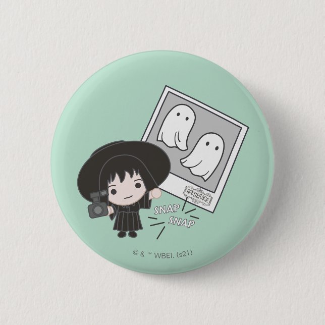 Beetlejuice | Chibi Lydia Ghost Photography Button (Front)