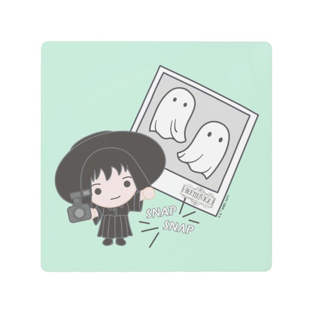 Beetlejuice | Chibi Lydia Ghost Photography Metal Print (Front)