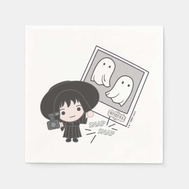Beetlejuice | Chibi Lydia Ghost Photography Napkins (Front)