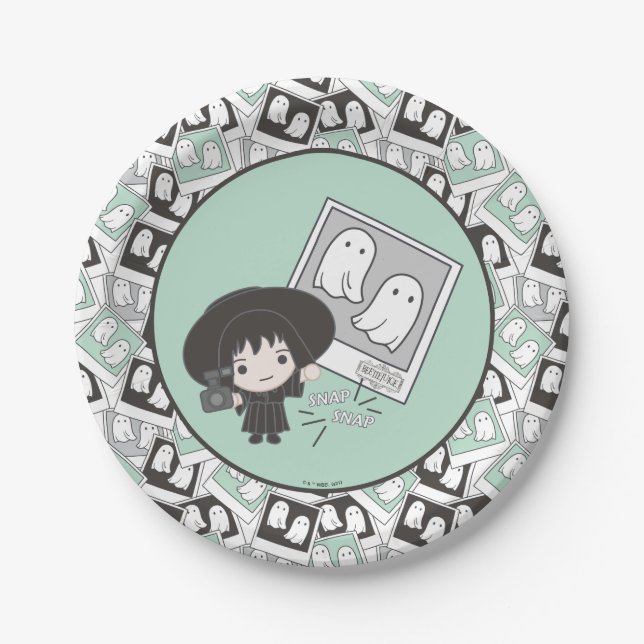Beetlejuice | Chibi Lydia Ghost Photography Paper Plates (Front)