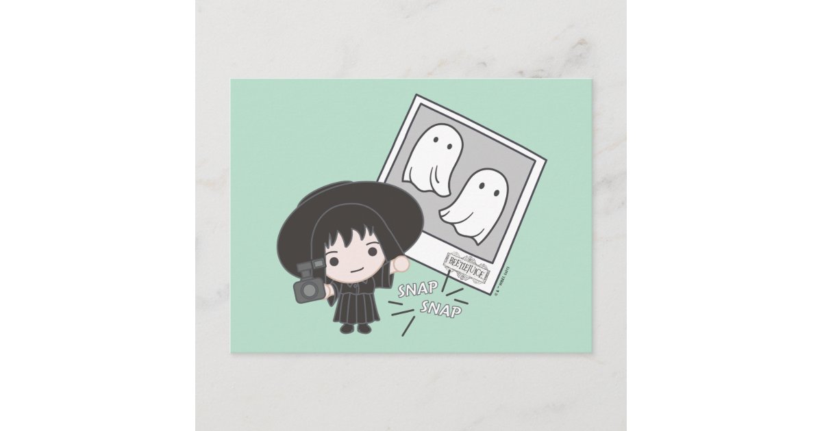 Beetlejuice | Chibi Lydia Ghost Photography Postcard | Zazzle