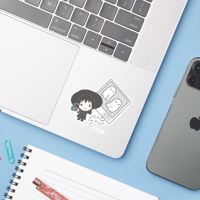 Beetlejuice | Chibi Lydia Ghost Photography Sticker (Laptop w/ iPhone)