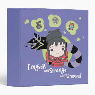 Beetlejuice Chibi Lydia "Strange and Unusual" 3 Ring Binder