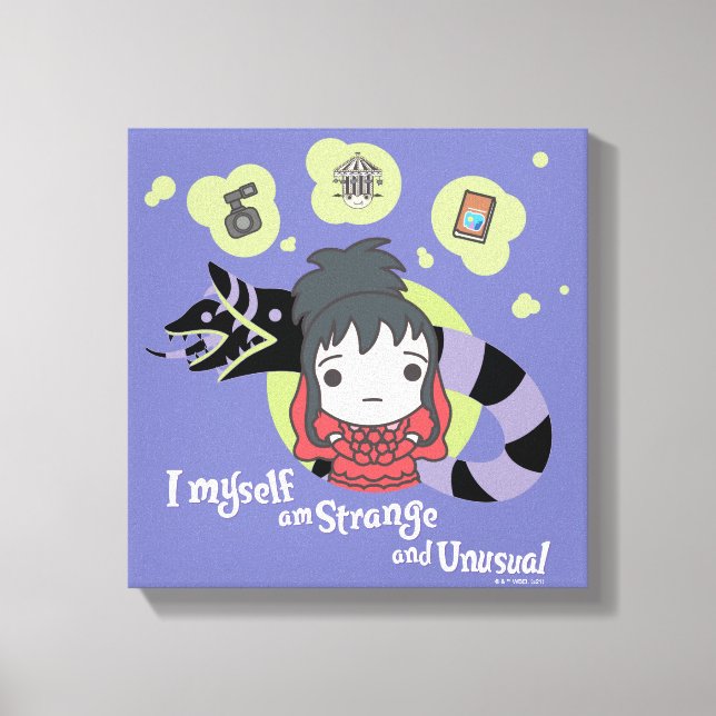 Beetlejuice | Chibi Lydia "Strange and Unusual" Canvas Print (Front)