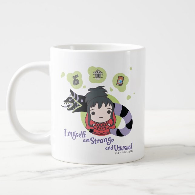 Beetlejuice | Chibi Lydia "Strange and Unusual" Giant Coffee Mug (Left)