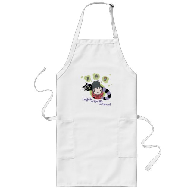 Beetlejuice | Chibi Lydia "Strange and Unusual" Long Apron (Front)