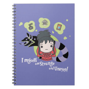 Beetlejuice   Chibi Lydia "Strange and Unusual" Notebook