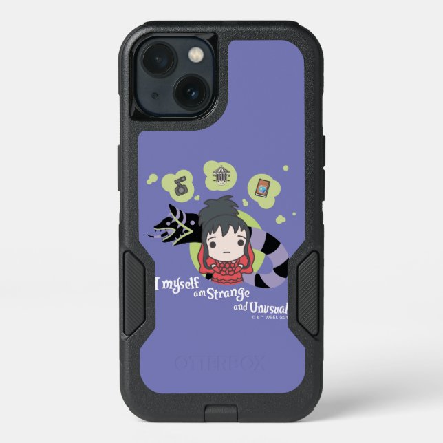 Beetlejuice | Chibi Lydia "Strange and Unusual" Otterbox iPhone Case (Back)