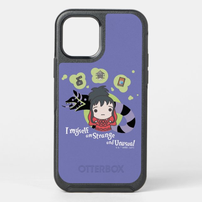 Beetlejuice | Chibi Lydia "Strange and Unusual" Otterbox iPhone Case (Back)