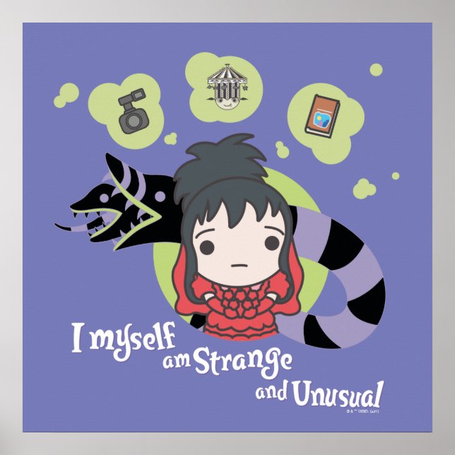 Beetlejuice | Chibi Lydia "Strange and Unusual" Poster (Front)