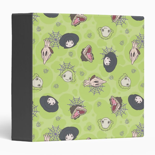 Beetlejuice | Cute Chibi Toss Pattern 3 Ring Binder (Front/Spine)