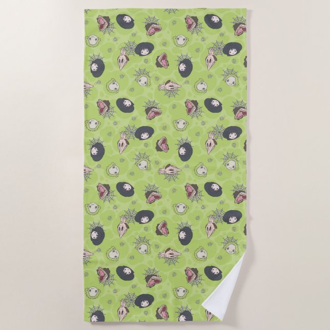 Beetlejuice | Cute Chibi Toss Pattern Beach Towel (Front)
