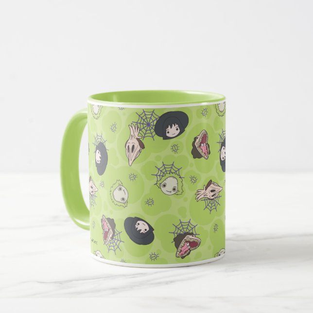 Beetlejuice | Cute Chibi Toss Pattern Mug (Front Left)