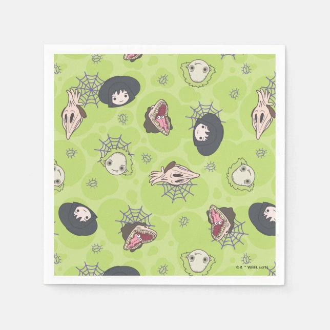 Beetlejuice | Cute Chibi Toss Pattern Napkins (Front)