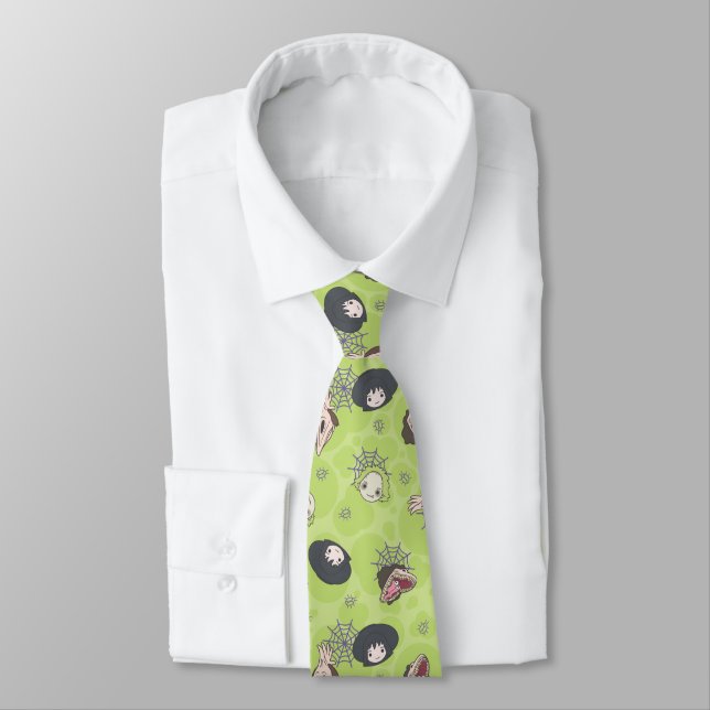 Beetlejuice | Cute Chibi Toss Pattern Neck Tie (Tied)