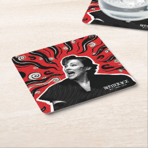 Beetlejuice   Delia Deetz Square Paper Coaster