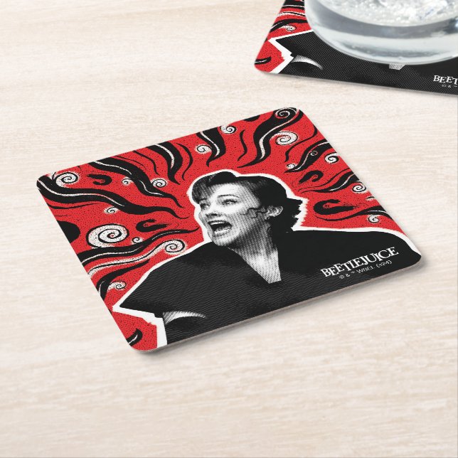 Beetlejuice | Delia Deetz Square Paper Coaster (Angled)