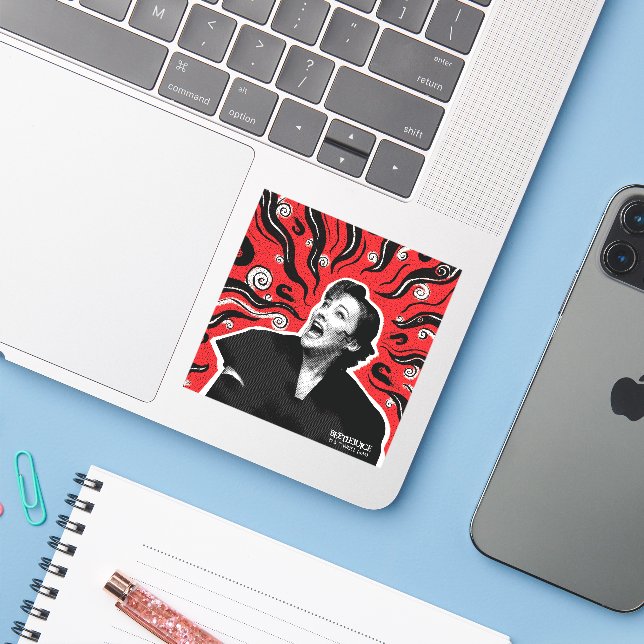 Beetlejuice | Delia Deetz Sticker (Laptop w/ iPhone)