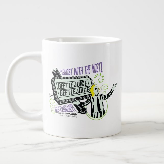 Beetlejuice | "Ghost With The Most" Marquee Giant Coffee Mug (Left)