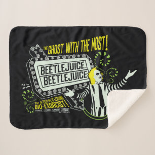 Beetlejuice "Ghost With The Most" Marquee Sherpa Blanket