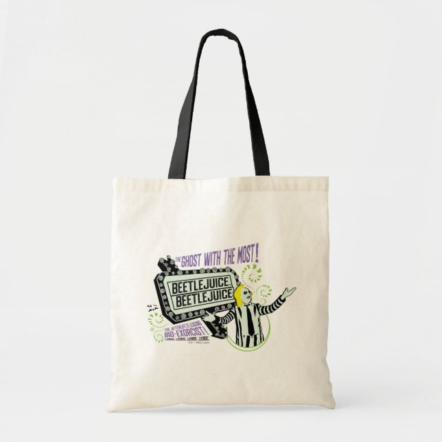 Beetlejuice | "Ghost With The Most" Marquee Tote Bag (Front)
