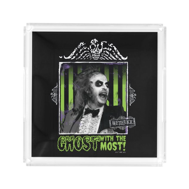 Beetlejuice | "Ghost With The Most" Portrait Acrylic Tray (Front)