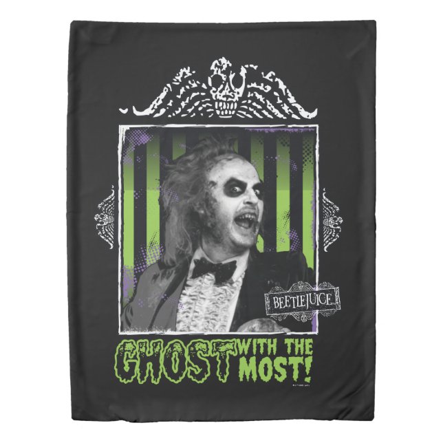 Beetlejuice | "Ghost With The Most" Portrait Duvet Cover (Front)