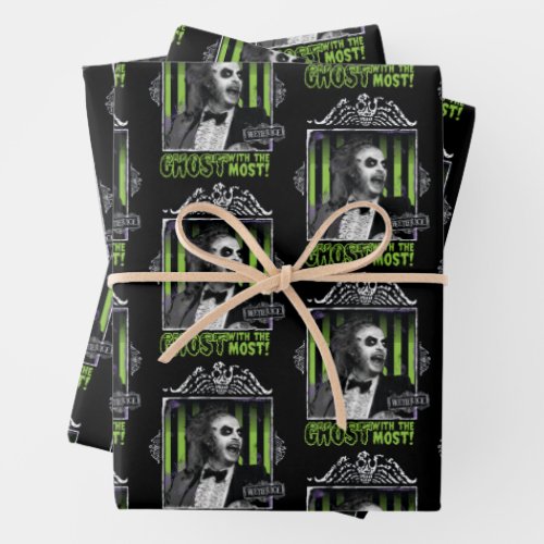 Beetlejuice  Ghost With The Most Portrait Wrapping Paper Sheets