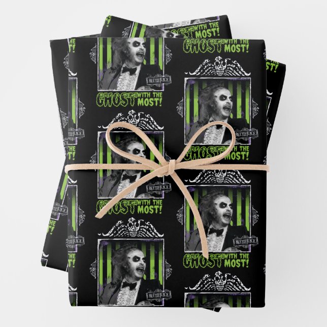 Beetlejuice | "Ghost With The Most" Portrait Wrapping Paper Sheets (In situ)