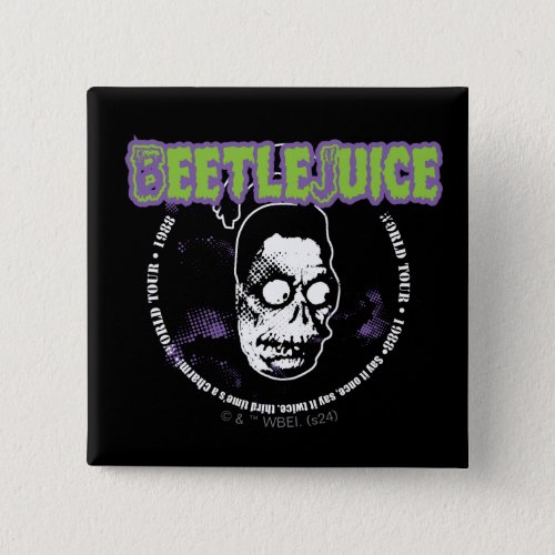 Beetlejuice  Harry the Hunter Shrunken Head Button