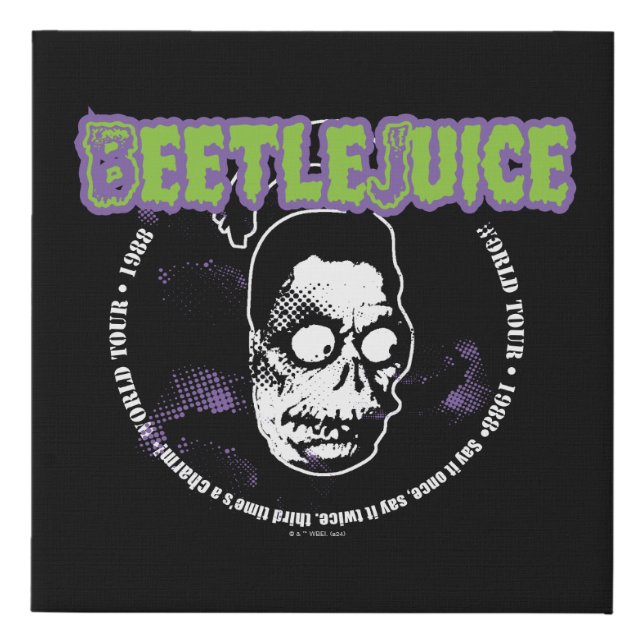 Beetlejuice | Harry the Hunter Shrunken Head Faux Canvas Print (Front)