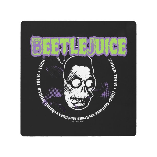Beetlejuice | Harry the Hunter Shrunken Head Metal Print (Front)